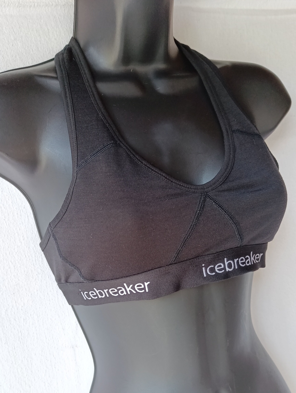 Icebreaker Black Racerback Merino Sports Bra
